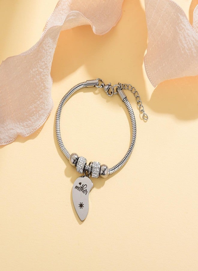 Yonhon Mother Daughter Bracelet Set for 2, Mom Daughter Matching Bracelet for 2 - Image 3